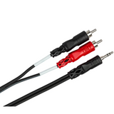 HOSA Stereo Breakout 3.5 mm TRS to Dual RCA (Straight) - 3ft / 0.9m