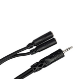 HOSA Y Cable 3.5 mm TRS to Dual 3.5 mm TRSF