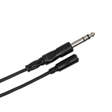 HOSA Headphone Adaptor Cable 3.5 mm TRS to 1/4 in TRS - 10ft / 3.0m