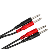 HOSA Stereo Interconnect Dual 1/4 in TS to Dual 1/4 in TS - 1m