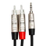 HOSA Pro Stereo Breakout REAN 3.5 mm TRS to Dual RCA - 6ft / 1.8m