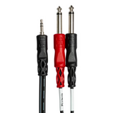 HOSA Stereo Breakout 3.5 mm TRS to Dual 1/4 in TS - 10ft / 3.0m