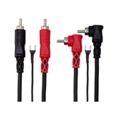 HOSA Stereo Interconnect Dual RCA to Dual Right-angle RCA with Ground Wire - 3m