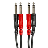 HOSA Stereo Interconnect Dual 1/4 in TRS to Dual 1/4 in TRS - 4m