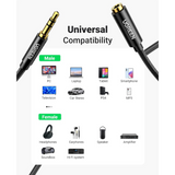 UGREEN AV118 3.5 mm Male to 3.5 mm Female Black - 3m