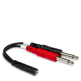 HOSA Stereo Breakout 3.5 mm TRSF to Dual 1/4 in TS