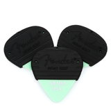 FENDER MOJO GRIP DURA-TONE 0.58 DELRIN PICKS - 3 PACK SURF GREEN