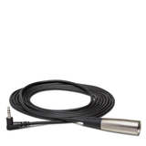 HOSA Camcorder Microphone Cable Right-angle 3.5 mm TRS to XLR3M - 15ft / 4.6m