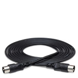 HOSA MIDI Cable 5-pin DIN to 5-pin DIN (Straight to Straight) Black - 15ft / 4.5m
