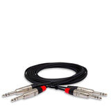 HOSA Pro Stereo Interconnect Dual REAN 1/4 TRS to 1/4 TRS - 1.5ft / 0.45m
