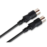 HOSA MIDI Cable 5-pin DIN to 5-pin DIN (Straight to Straight) Black - 1ft / 0.3m