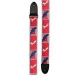 FENDER STRAP 2 inch MONOGRAMMED RED WHITE BLUE