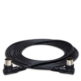 HOSA Right-angle MIDI Cable 5-pin DIN to 5-pin DIN (Right-angle to Right-angle) - 10ft / 3m