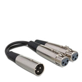 HOSA Y Cable XLR3F to Dual XLR3M - 18in / 45cm
