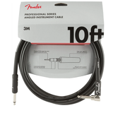 FENDER CABLE PROFESSIONAL SERIES 10 ft ANGLED BLACK