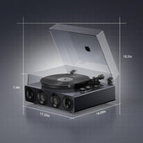 1 by ONE All-In-One Turntable LP03A - Matte Black