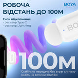 BOYA mini-13 Type-C/Lightning - White