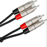 HOSA Pro Stereo Interconnect Dual REAN RCA to Dual REAN RCA - 3ft / 0.9m