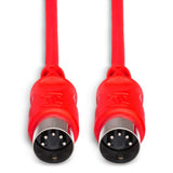HOSA MIDI Cable 5-pin DIN to 5-pin DIN Red - 10ft / 3m