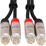 HOSA Pro Stereo Interconnect Dual REAN RCA to Dual REAN RCA - 3ft / 0.9m