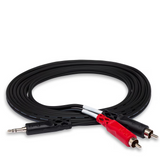 HOSA Stereo Breakout 3.5 mm TRS to Dual RCA (Straight) - 10ft / 3.0m