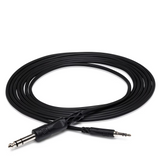 HOSA Stereo Interconnect 3.5 mm TRS to 1/4 in TRS - 10ft / 3.0m