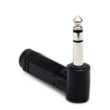 HOSA Right-angle Adaptor 1/4 in TRS to 1/4 in TRS