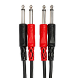 HOSA Stereo Interconnect Dual 1/4 in TS to Dual 1/4 in TS- 4m
