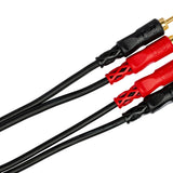 HOSA Stereo Interconnect Dual RCA to Dual RCA (Straight to Straight) Gold-plated Contacts - 1m