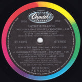Missing Persons - Rhyme & Reason [LP]