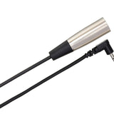 HOSA Camcorder Microphone Cable Right-angle 3.5 mm TRS to XLR3M - 10ft / 3.0m