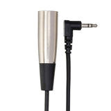 HOSA Camcorder Microphone Cable Right-angle 3.5 mm TRS to XLR3M - 15ft / 4.6m