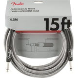 FENDER CABLE PROFESSIONAL SERIES 15 ft WHITE TWEED